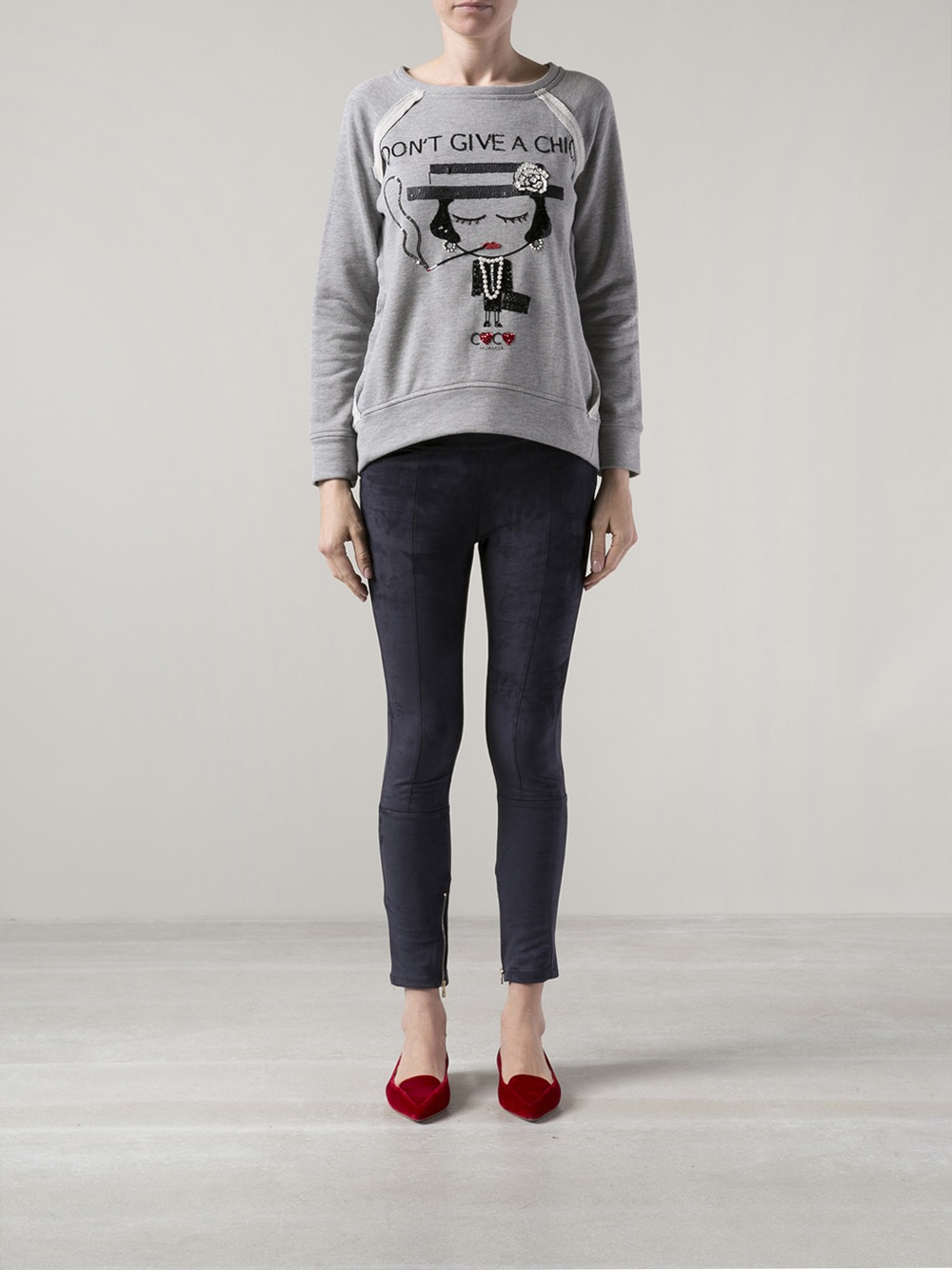 gray chanel sweatshirt