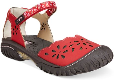 Jambu Jbu Women'S Maya Flat Sandals in Red | Lyst