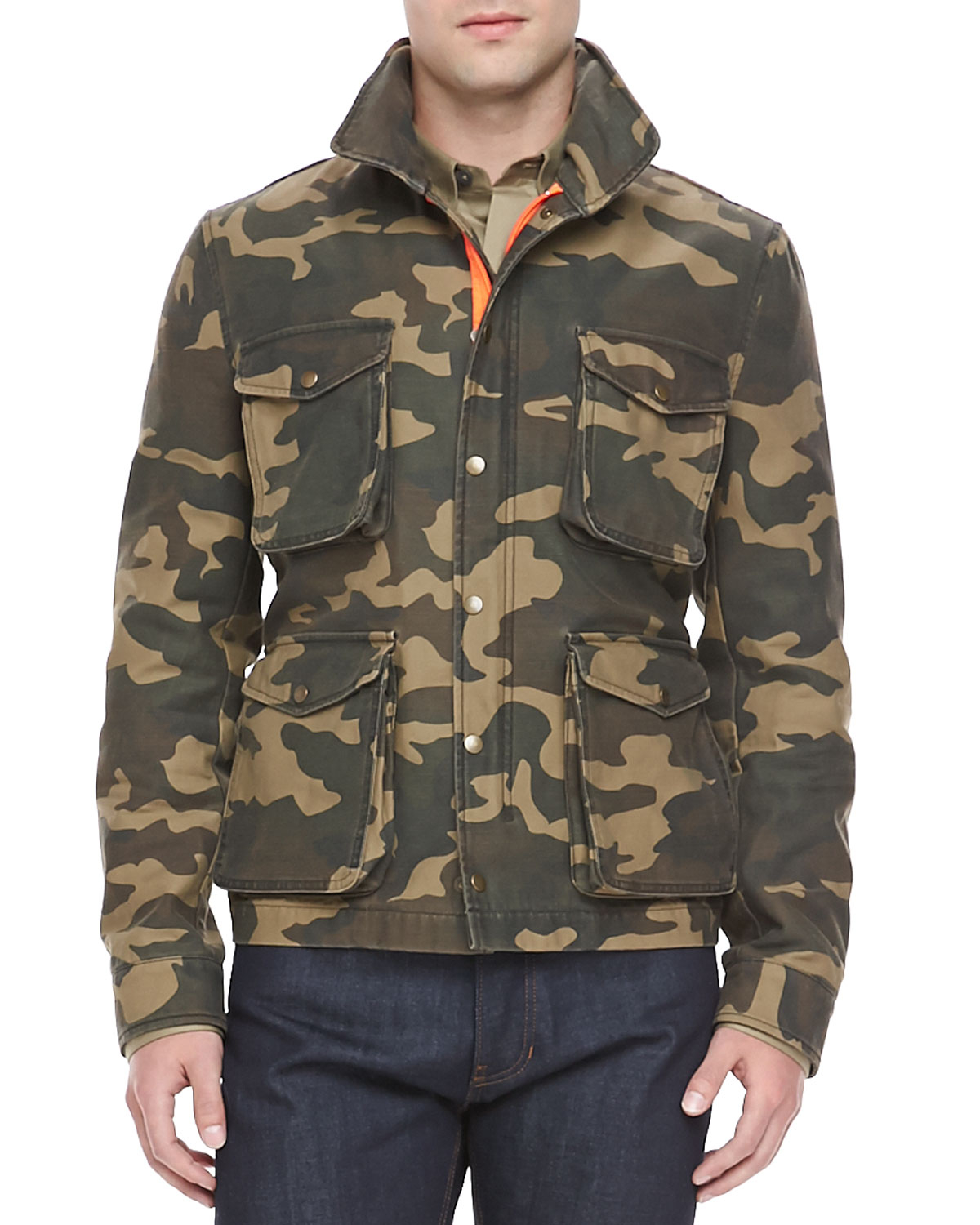 camo print jacket mens