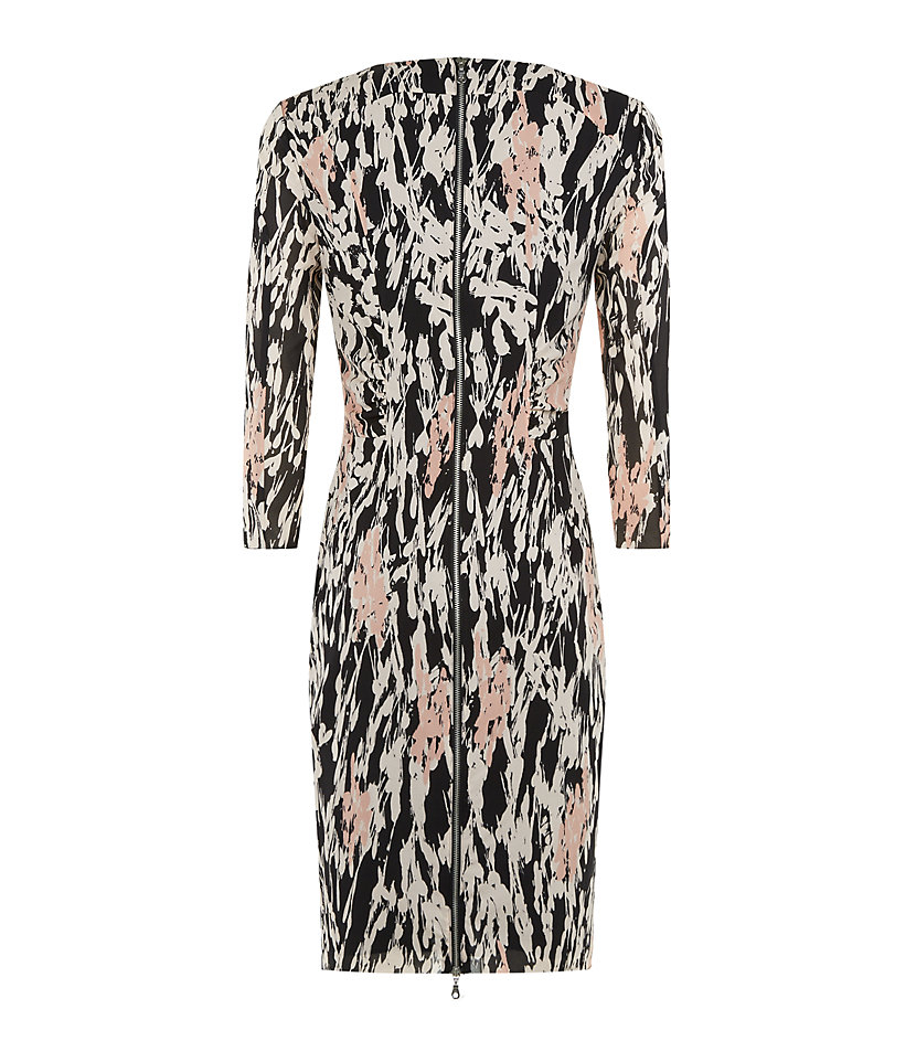 Whistles Lorie Spray Paint Bodycon Dress in Pink Lyst