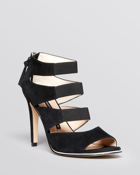 French Connection Open Toe Sandals - Nolie High Heel in Black | Lyst