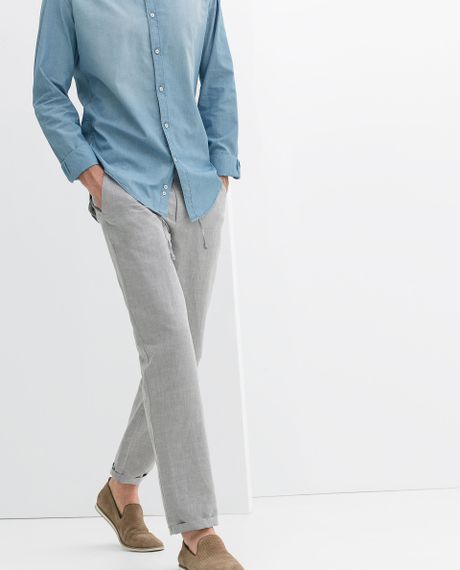 zara drawstring trousers