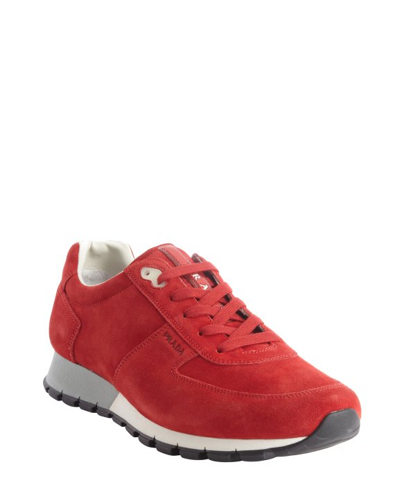 red prada sneakers