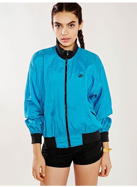 Urban Outfitters Nike Blue Vintage Running Jacket in Blue | Lyst