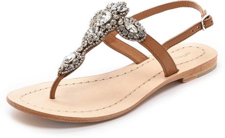 Antik Batik Aki Jeweled Sandals in Brown (Tan) | Lyst