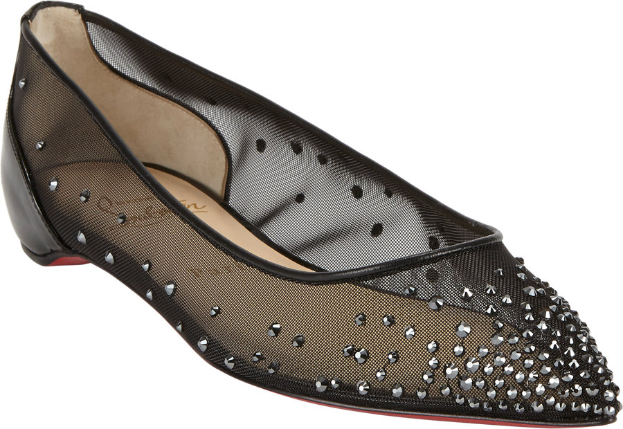 louboutin strass flats