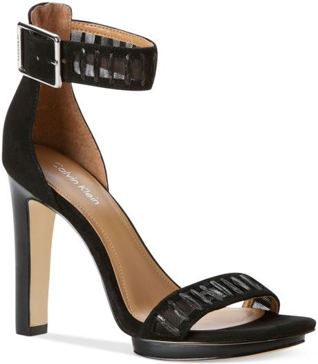 calvin klein high heel sandals