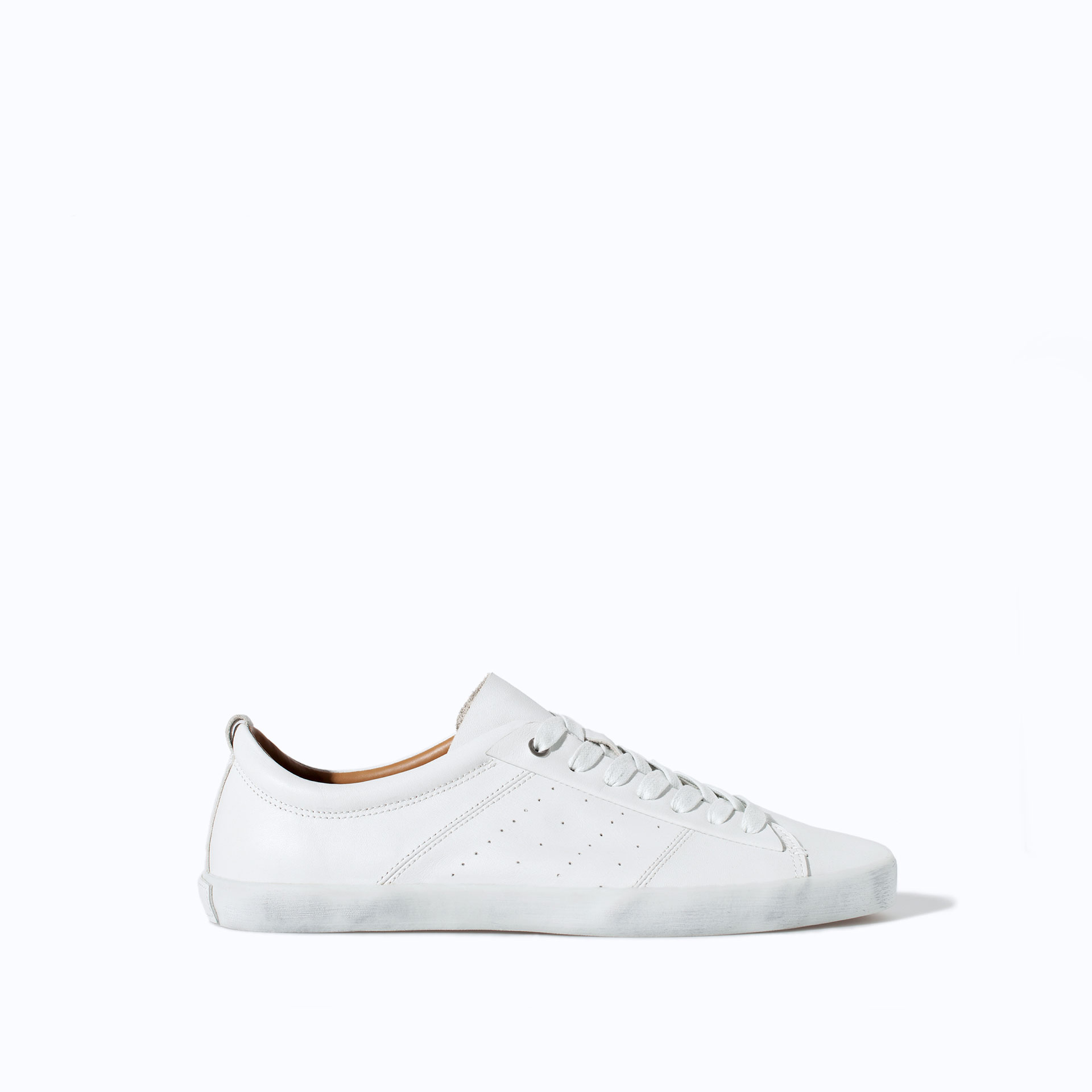 zara white leather