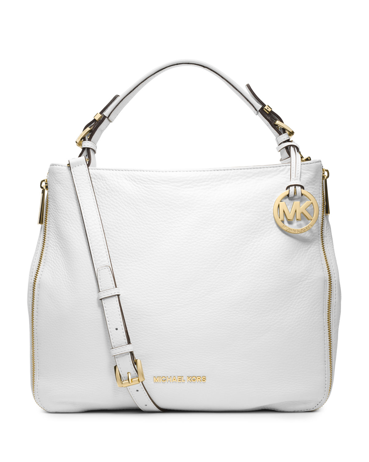 Michael Michael Kors Large Essex Convertible Shoulder Bag in White (OPTIC WHITE) | Lyst