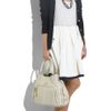 Miu Miu Bugatti Glazed Leather Tote in White
