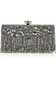 Marchesa Swarovski Crystal Beaded Clutch - Lyst