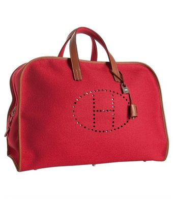 Hermes Red Wool Perforated H Large Carry-on Bag - Lyst