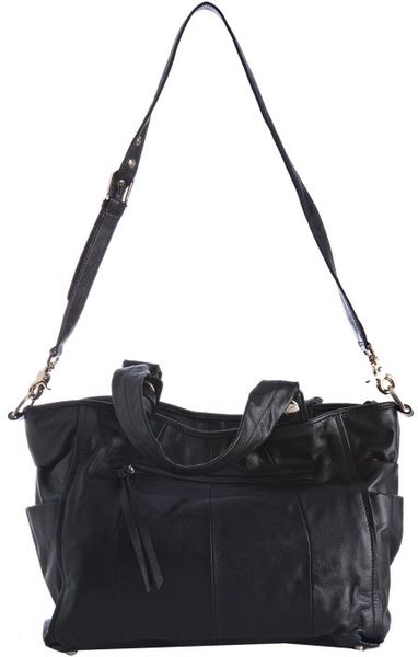 Junior Drake Black Leather Luisa Cross Body Bag in Black - Lyst