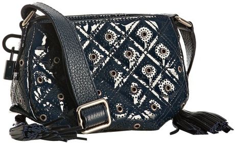 small navy leather crossbody bag