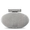 Karen Millen Stud Clutch in Silver (grey) - Lyst