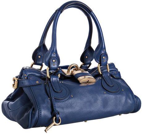 Chloé Sapphire Leather Paddington Medium Satchel in Blue (sapphire) - Lyst
