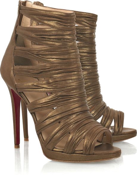 louboutin gold boots