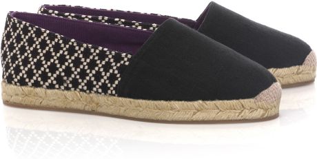 black canvas espadrilles flats