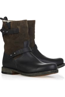 Rag & Bone Moto Leather and Suede Boot - Lyst