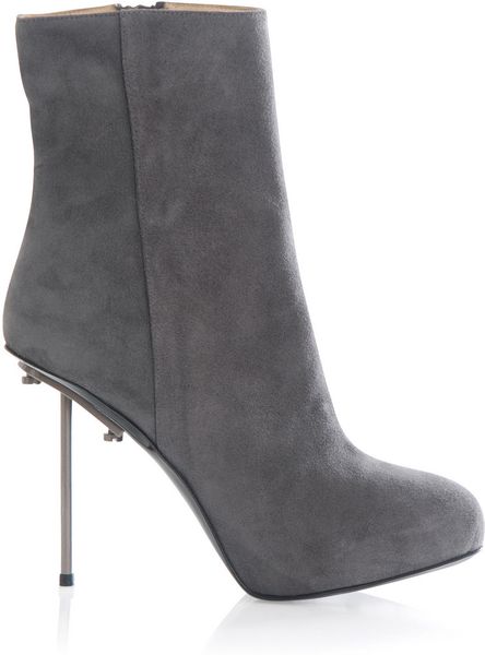 gray stretch boots