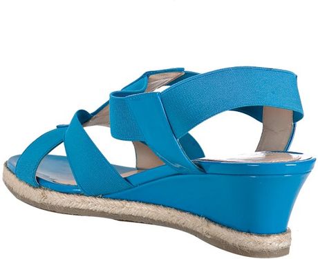 turquoise blue wedge sandals