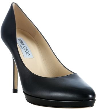  Black Leather Aimee Pumps 