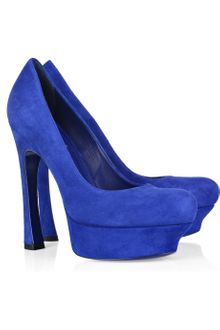 Yves Saint Laurent Palais Platform Suede Pumps - Lyst