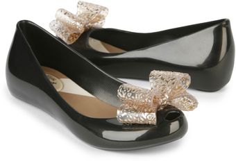 Melissa + Vivienne Westwood Ultra Girl Lace Black Flats - Lyst