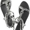 Belle By Sigerson Morrison Metallicleather Gladiator Sandals in Silver - Lyst