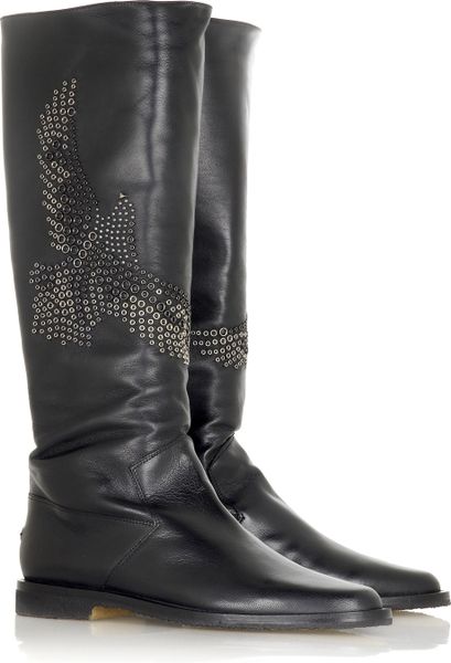 Jimmy Choo Wylie Leather Kneehigh Boots in Black - Lyst