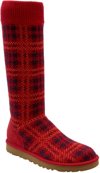 plaid knit uggs