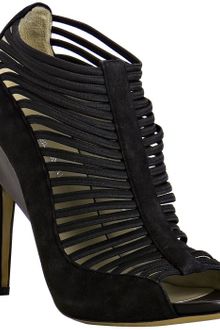Nicholas Kirkwood Black Suede Stretch Banded Sandals - Lyst