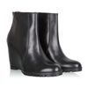 Minimarket Black Zipper Wedge Ankle Boot in Black