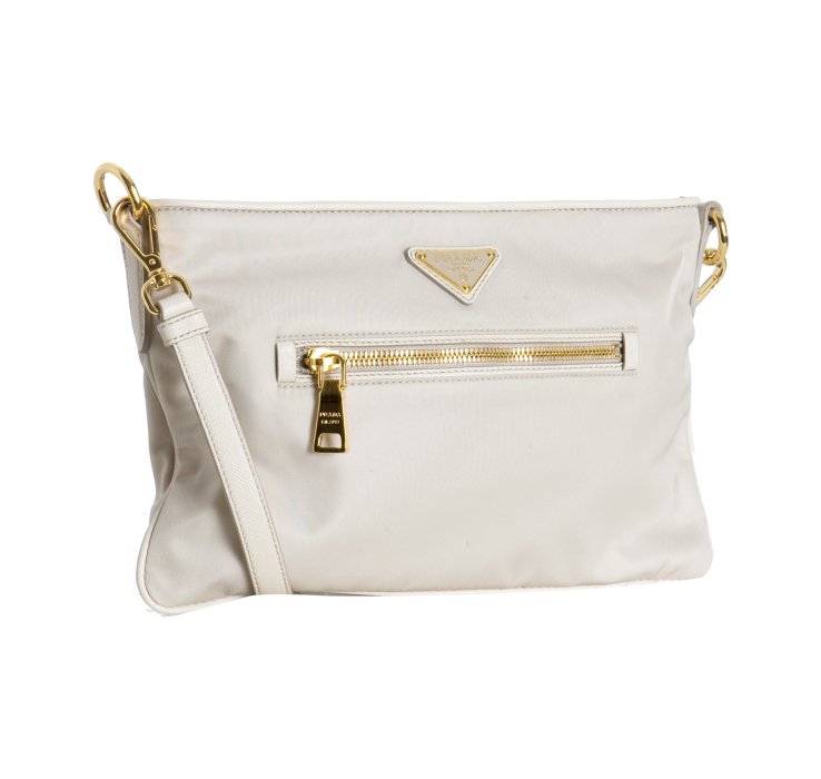 Prada Ivory Nylon Saffiano 22