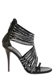Giuseppe Zanotti 110mm Suede Swarovski Sandals - Lyst