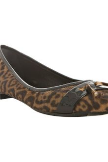 Yves Saint Laurent Leopard Horse Hair Tribute Ballerina Flats - Lyst