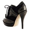 Gucci Black Patent Trim Suede Riddle Platform Booties in Black (asphalt) - Lyst