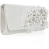 Oscar De La Renta Silk Embroidered Clutch in White - Lyst