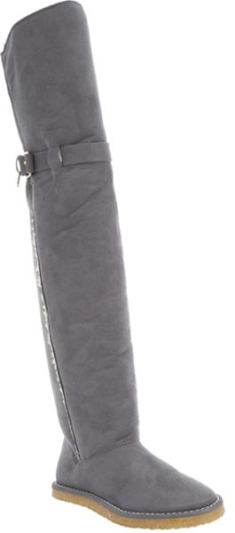 Stella Mccartney Over The Knee Boots In Gray Grey Lyst