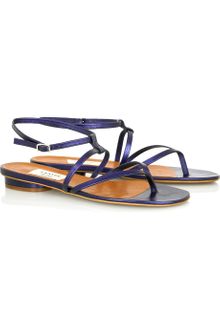 Lanvin Metallic Gladiator Sandals - Lyst