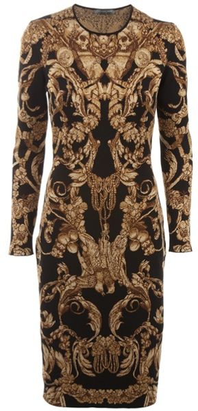 Alexander McQueen Knitted Dress - Lyst