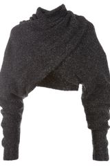 Alexander Wang Cropped Wrap Over Jumper