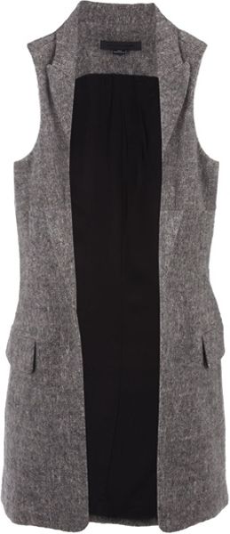 Alexander Wang Long Sleeveless Waistcoat - Lyst