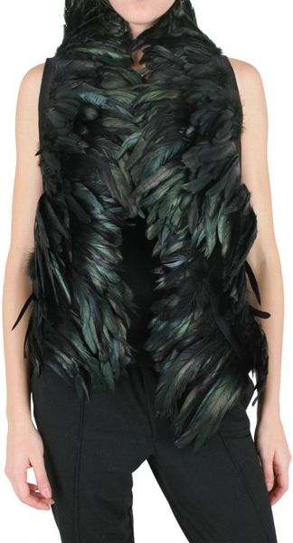 plus size feather vest