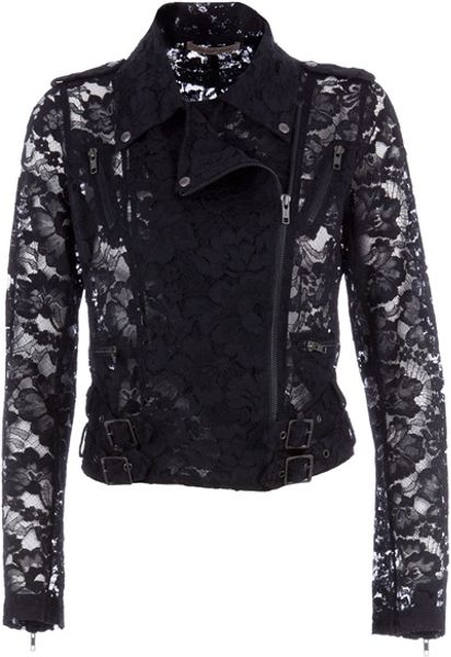 Christopher Kane Lace Biker Style Jacket in Black - Lyst