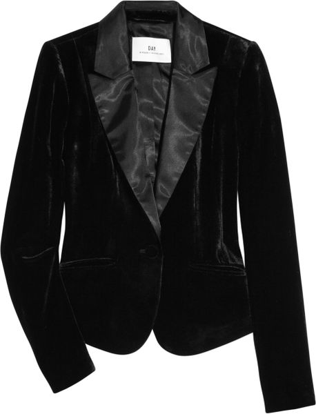 Day Birger Et Mikkelsen Night Balanchine Velvet Tuxedo Jacket in Black - Lyst