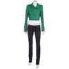 Diane Von Furstenberg Alphie Cropped Biker Jacket in Green - Lyst