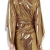 Halston Heritage Twisted Lamé Dress in Gold - Lyst