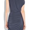 Halston Heritage Ruched Mattejersey Mini Dress in Gray - Lyst