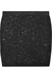Haute Hippie Crystal-embellished Silk Mini Skirt - Lyst